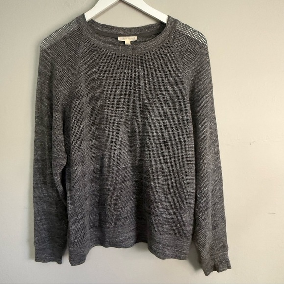 Eileen Fisher Sweaters - EILEEN FISHER Women’s Charcoal Gray Open Weave Knit Long Sleeve Sweater Size S